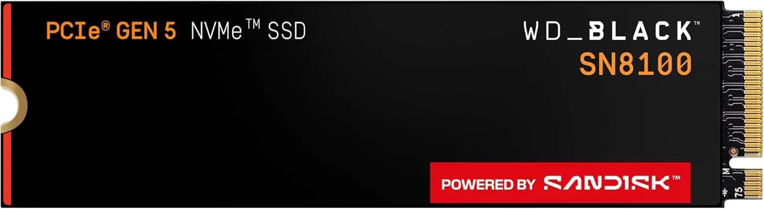 WD_BLACK SN8100 - SSD NVMe M.2 PCIe 5.0 4 To avec dissipateur thermique