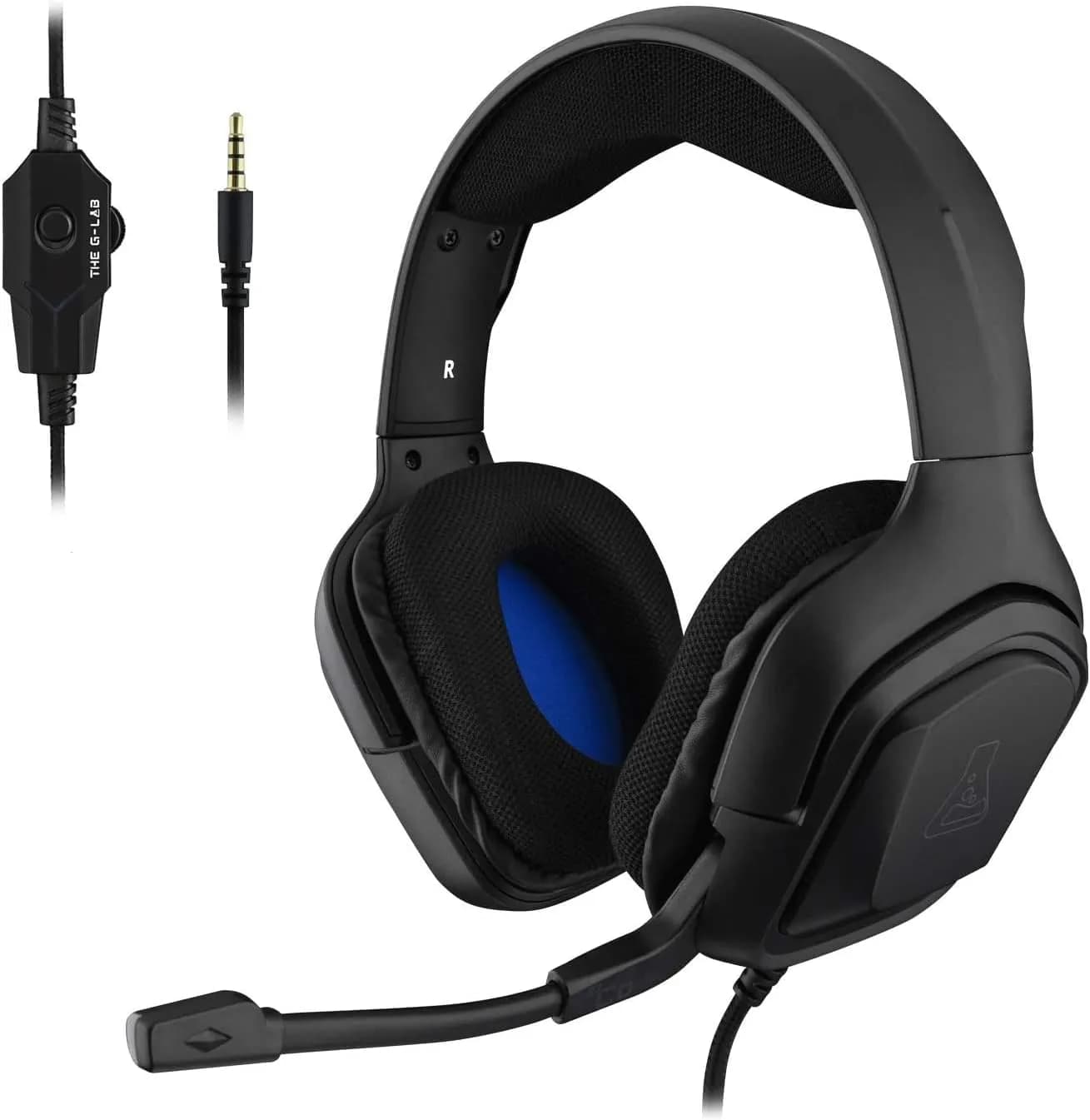 Casque gaming filaire The G-Lab Korp Cobalt – Blanc, jack 3,5 mm