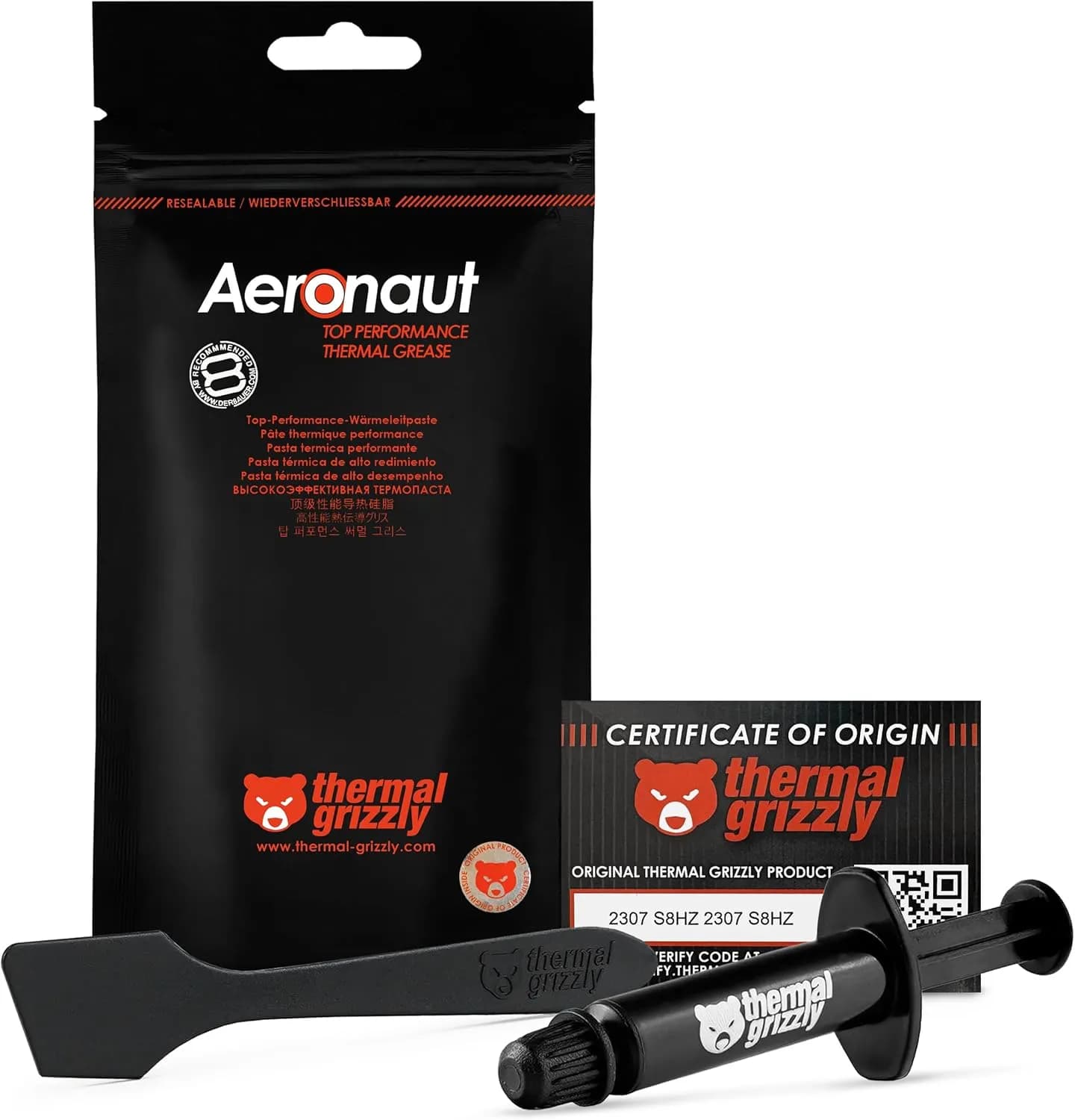 Thermal Grizzly Aeronaut 1g pâte thermique CPU GPU consoles