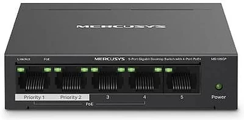 Mercusys MS105GP Switch de bureau Gigabit 5 ports avec 4 ports PoE+