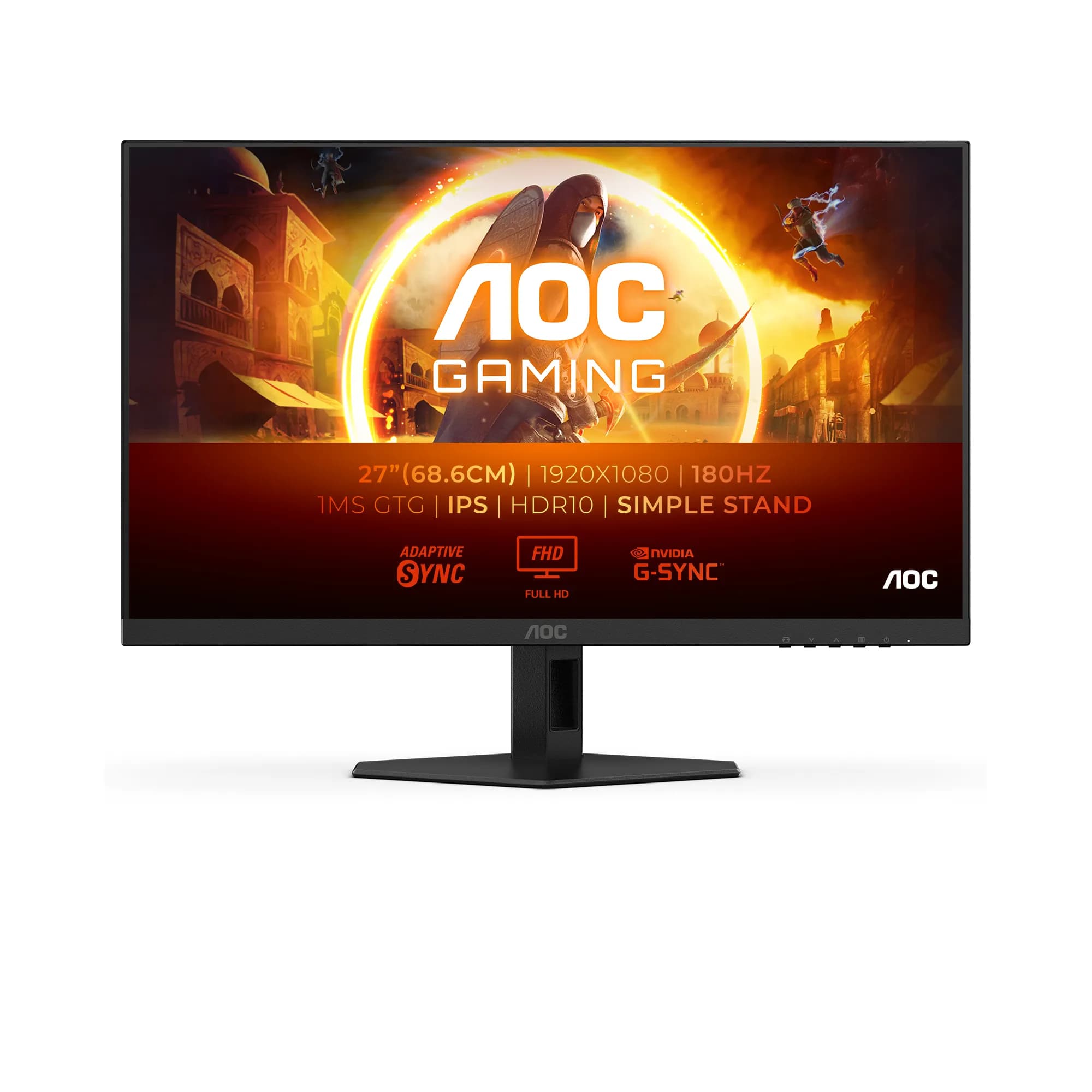 AOC 27G4XE écran plat de PC 68,6 cm (27") 1920 x 1080 pixels Full HD LCD Noir, Gris