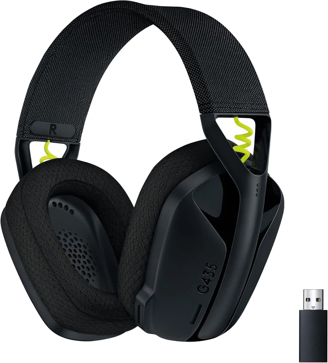 Casque gaming sans fil Logitech G435 – LIGHTSPEED, Bluetooth, noir