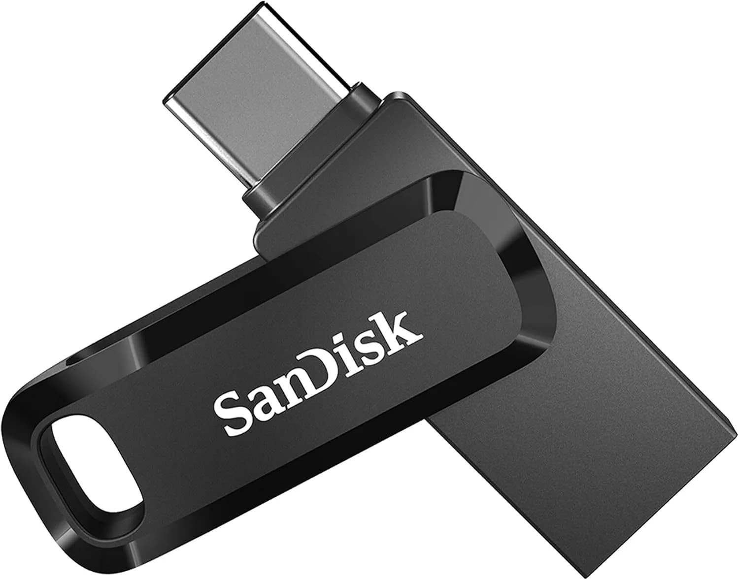 SanDisk 64 Go Ultra Dual Drive Go, Clé USB Type-C avec connecteurs USB Type-C et USB Type-A réversibles, jusqu'à 150 Mo/s, pour Smartphones, tablettes, Mac et PC, Noire