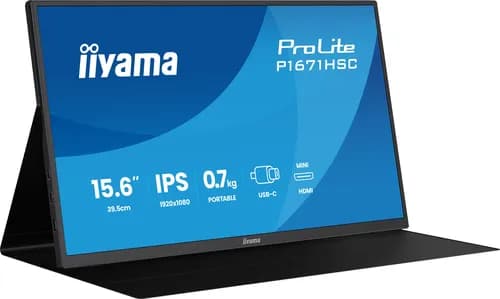 Écran portable iiyama ProLite P1671HSC-B1 – 15,6 pouces, Full HD, USB-C