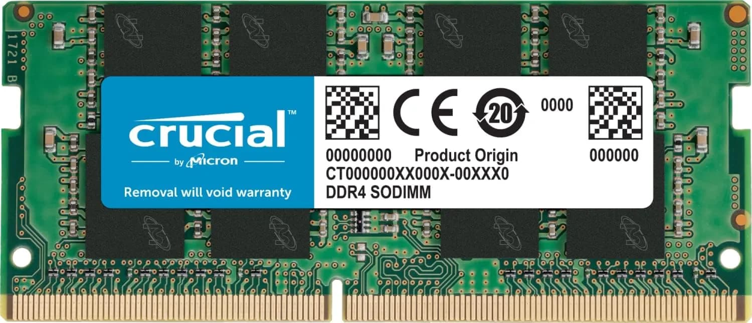 Crucial RAM DDR4 16Go 3200MHz SODIMM CL22, Mémoire pour Ordinateur Portable, Mini PC (ou 2933MHz / 2666MHz) - CT16G4SFRA32A