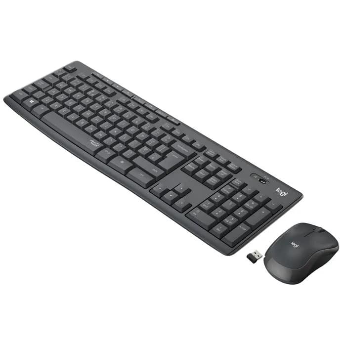 Pack clavier souris Logitech MK295 Silent – Sans fil, AZERTY, graphite