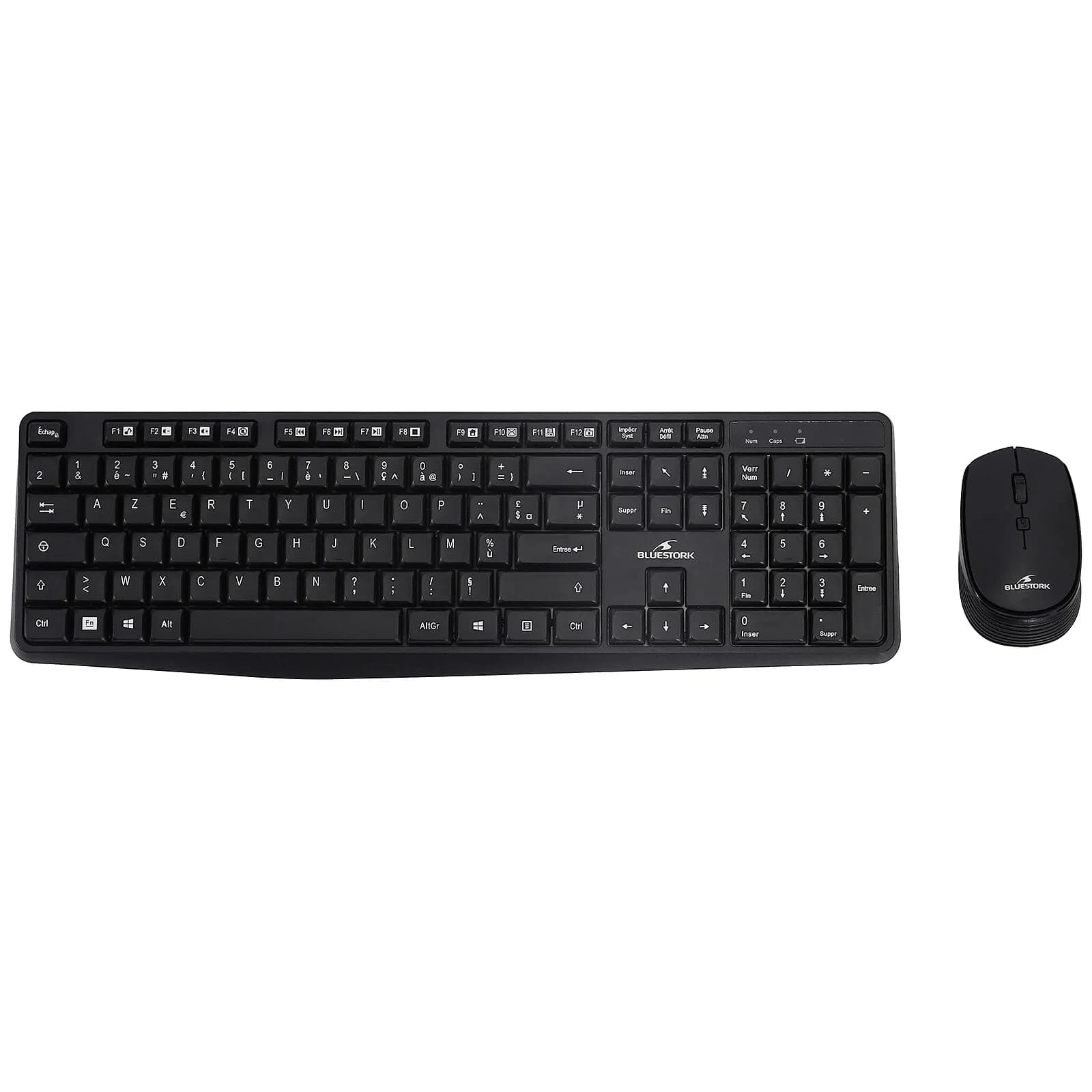 Pack clavier souris Bluestork Pack Office WL – Sans fil, AZERTY, noir