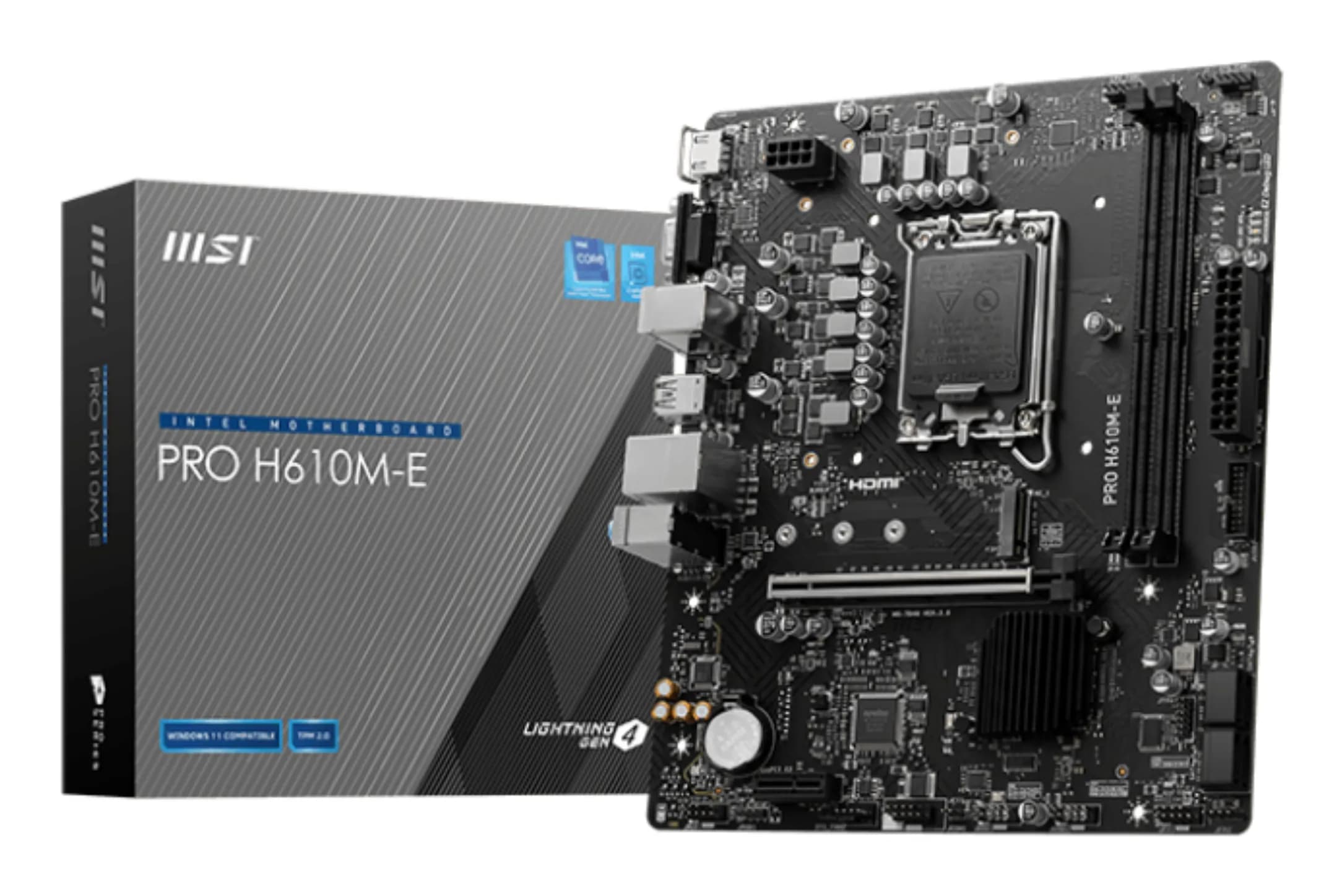 Carte mère MSI PRO H610M-E – Intel LGA1700, DDR5, micro-ATX