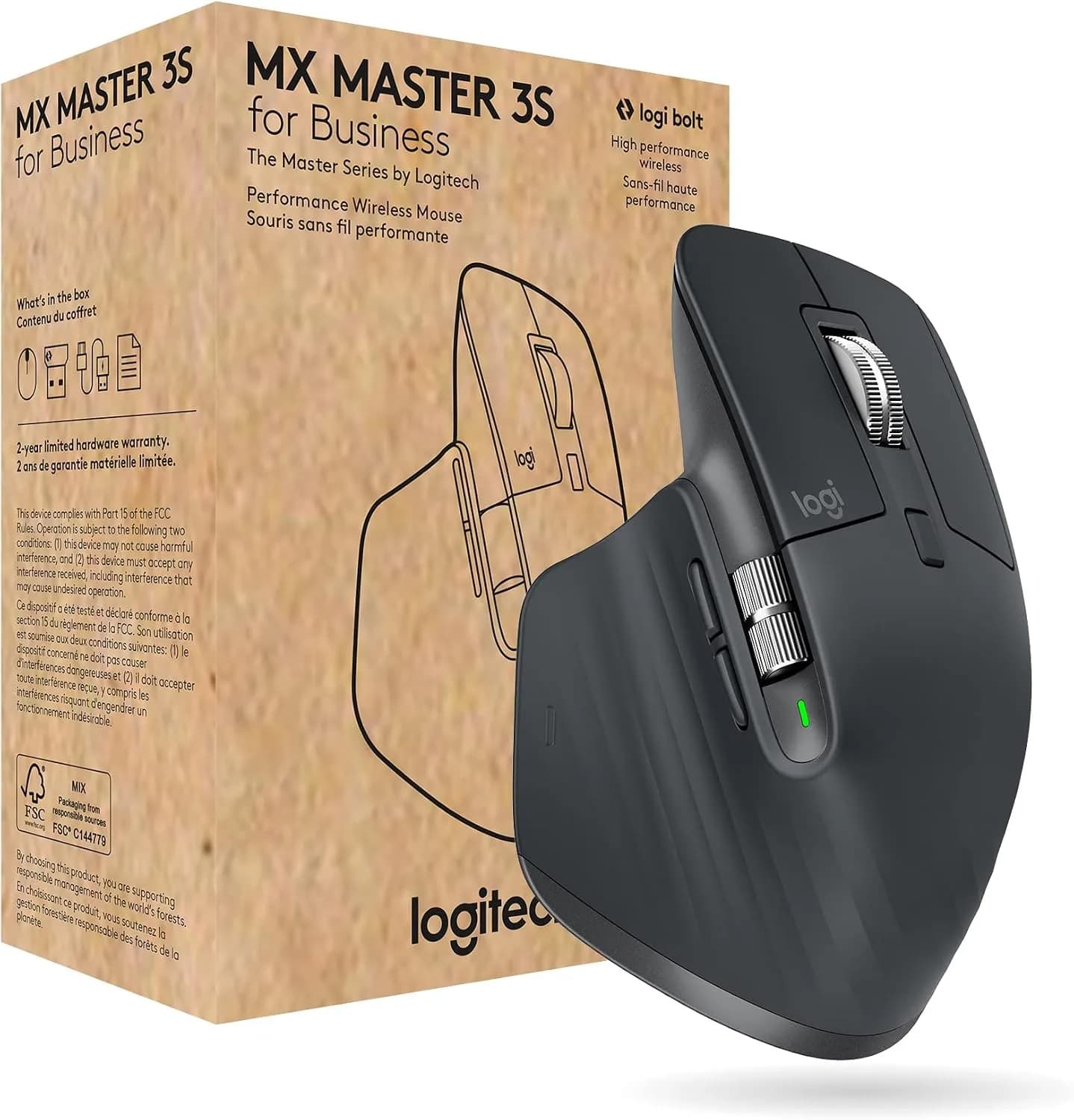 Souris sans fil Logitech MX Master 3S for Business – Graphite