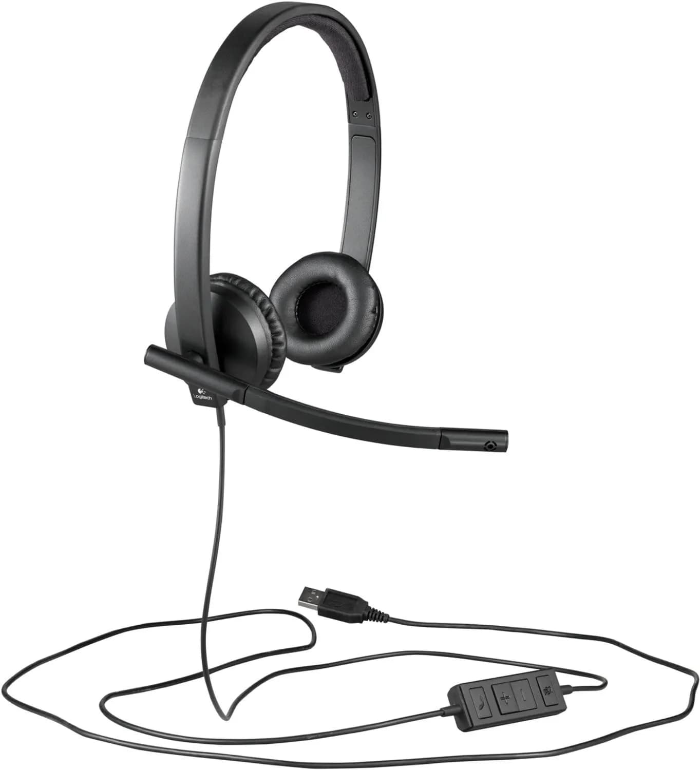 Casque filaire Logitech H570e – USB, stéréo, micro antibruit