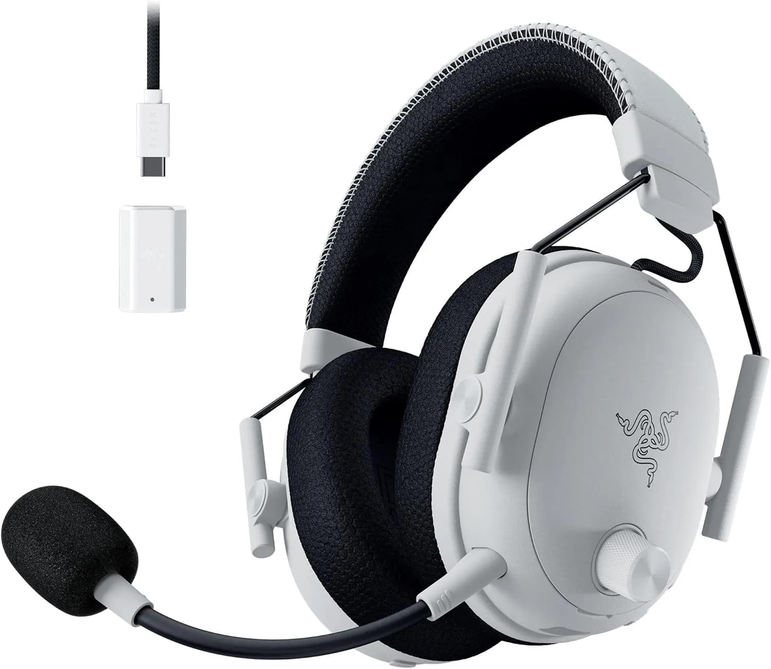Casque gaming sans fil Razer BlackShark V3 Pro – Blanc, ANC