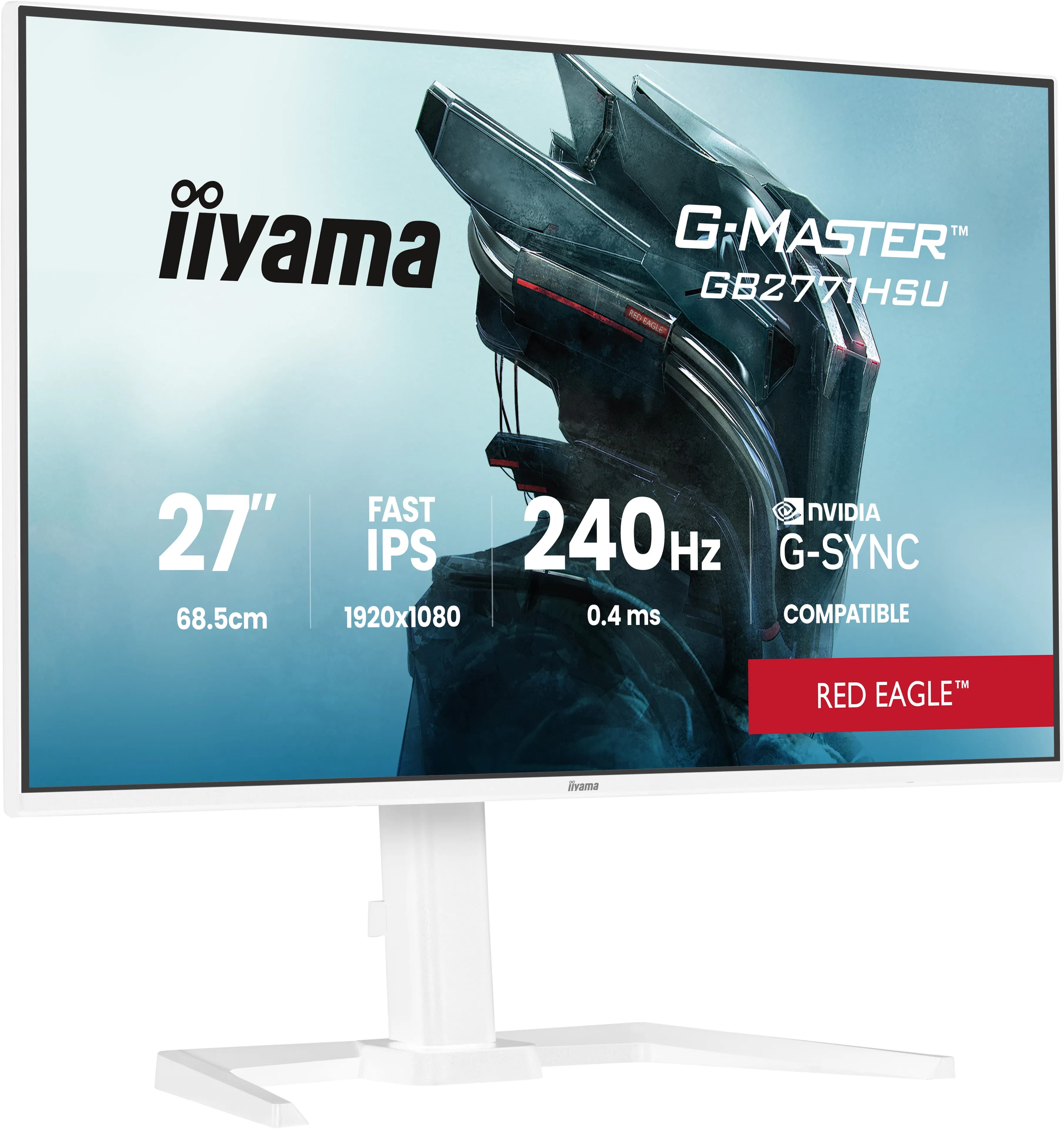 iiyama G-MASTER GB2771HSU-W1 écran plat de PC 68,6 cm (27") 1920 x 1080 pixels Full HD LCD Blanc