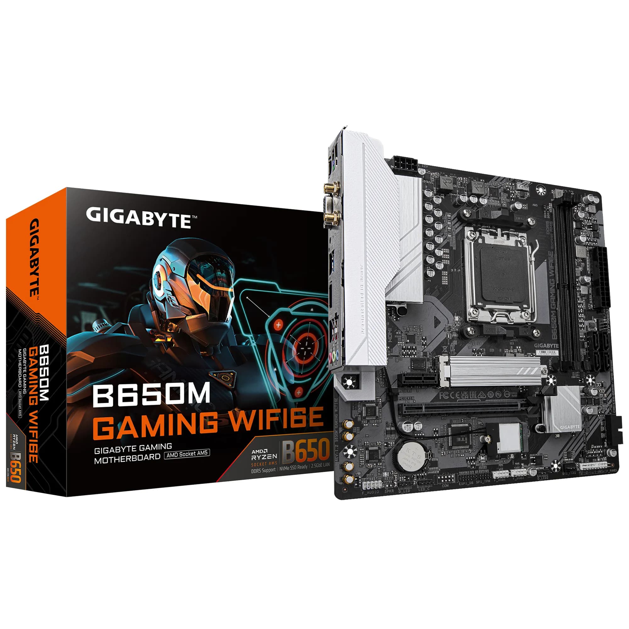 Carte mère GIGABYTE B650M GAMING WIFI6E – AM5, DDR5, Wi-Fi 6E, micro-ATX