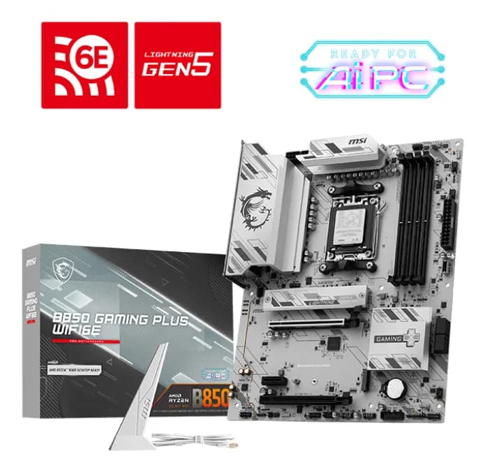 Carte mère MSI B850 GAMING PLUS WIFI6E – AM5, DDR5, Wi-Fi 6E, ATX