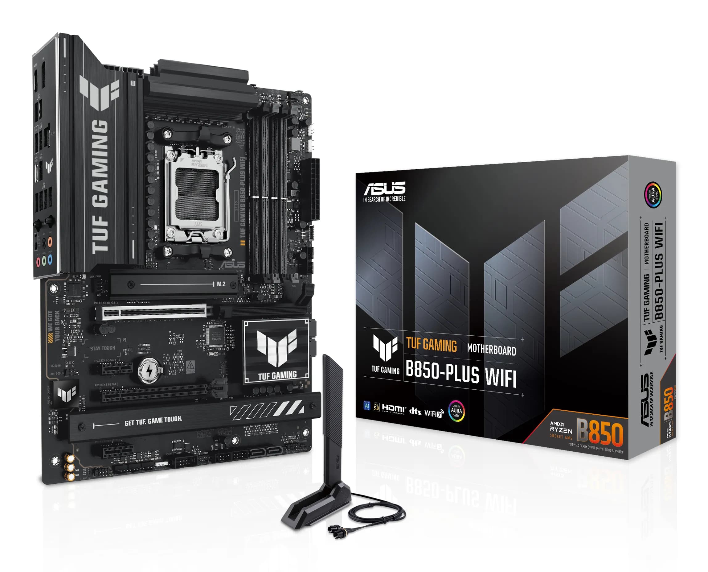 Carte mère ASUS TUF GAMING B850-PLUS WIFI – AM5, DDR5, Wi-Fi 7, ATX