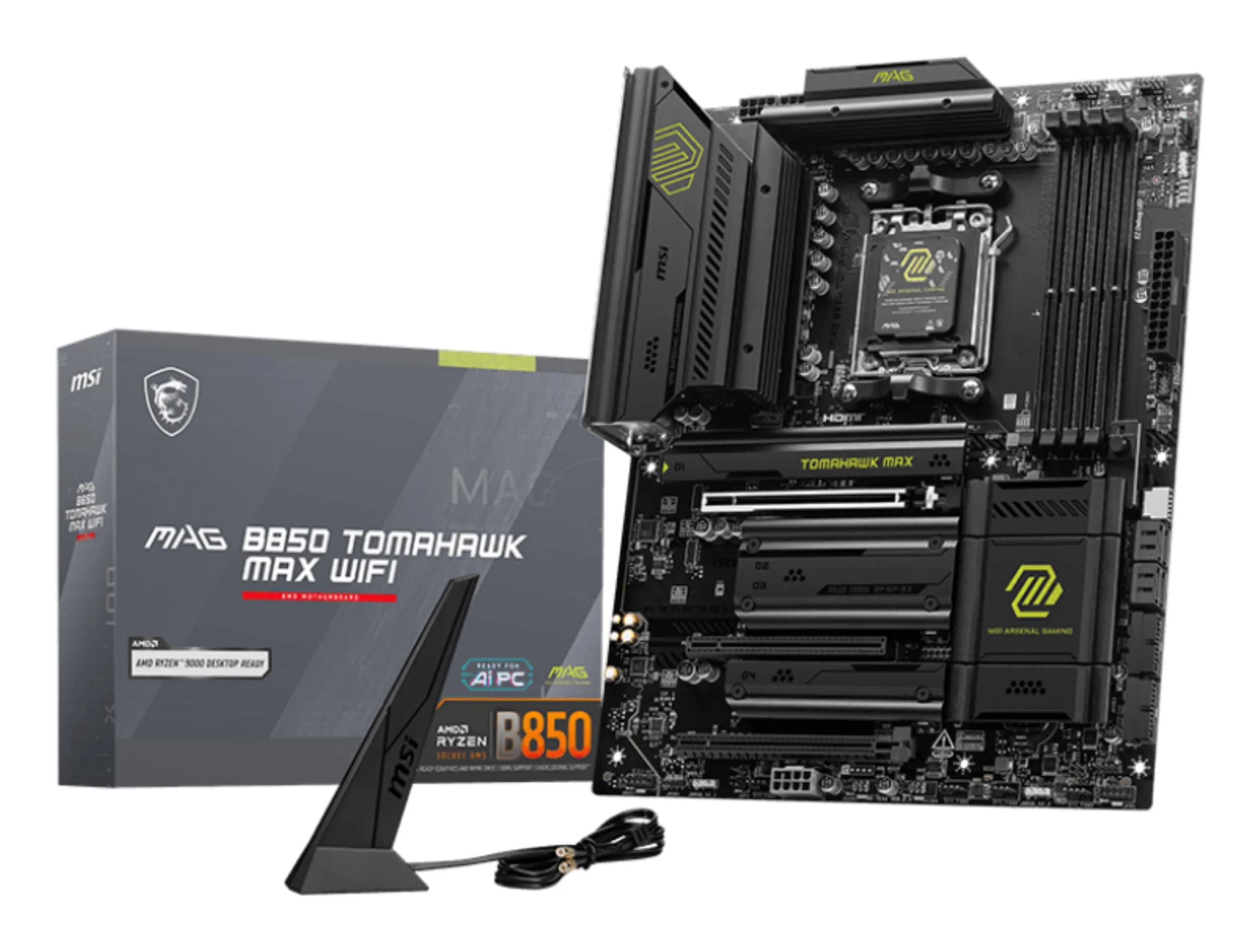Carte mère MSI MAG B850 TOMAHAWK MAX WIFI – AM5, DDR5, Wi-Fi 7, ATX