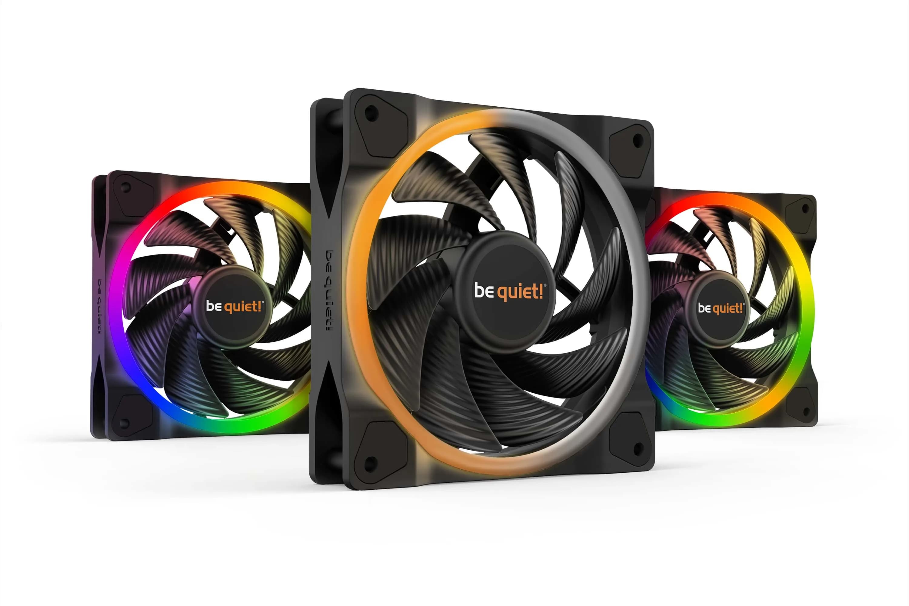 Pack ventilateurs be quiet! Light Wings – 3 x 120 mm, PWM high-speed, ARGB