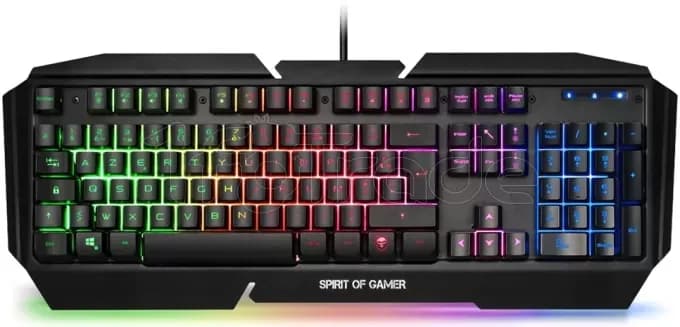Clavier gaming filaire Spirit of Gamer Pro-K5 – AZERTY, RGB, noir