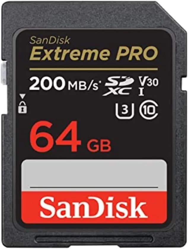 SanDisk 64 Go Extreme PRO carte SDXC + RescuePRO Deluxe, jusqu'à 200 Mo/s, UHS-I, Classe 10, U3, V30
