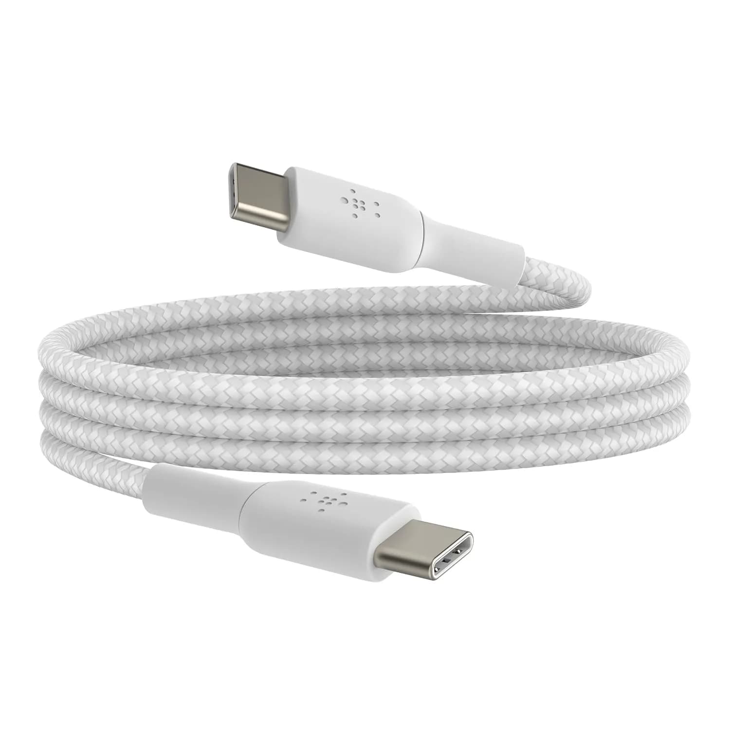 Belkin BoostCharge – Câble USB-C vers USB-C tressé 1 m 60 W – Blanc